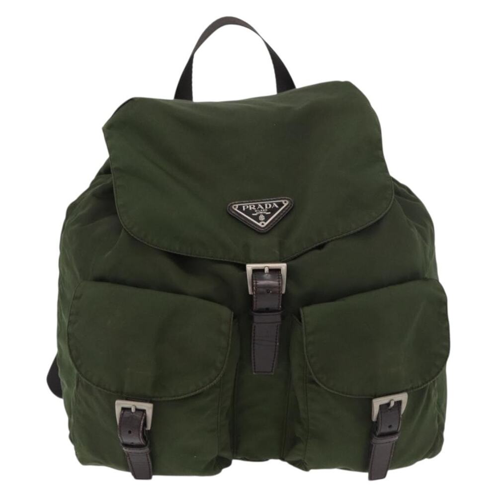 Prada Nylon Backpack Khaki Green